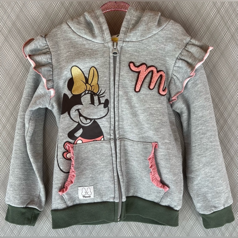 Disney Minnie Mouse - Gold bow Ear Minnie Hoodie (Size 5) - Picture 2 of 6